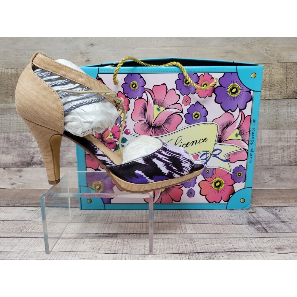 Poetic Licence Leather Heels “A Sure Combo” Size 7M US / 38 EUR